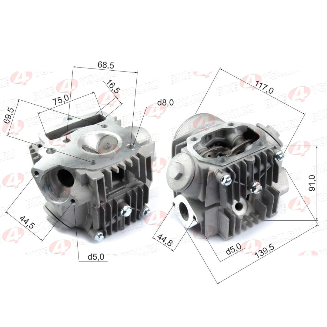 Головка блока цилиндров ( ГБЦ ) в сборе 147FMH 70см3