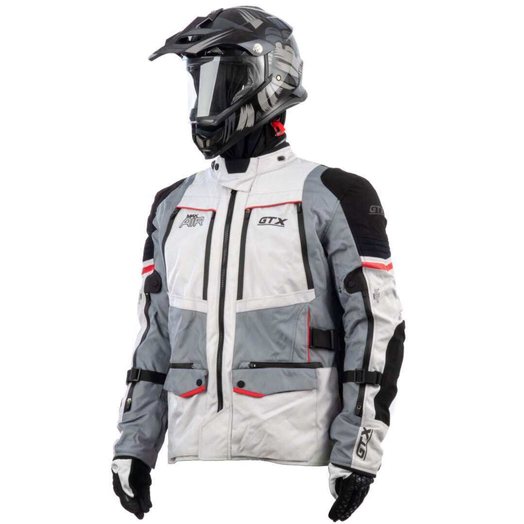 Куртка мотоциклетная (текстиль) GTX EJ-2405 LIGHT GREY (XL)
