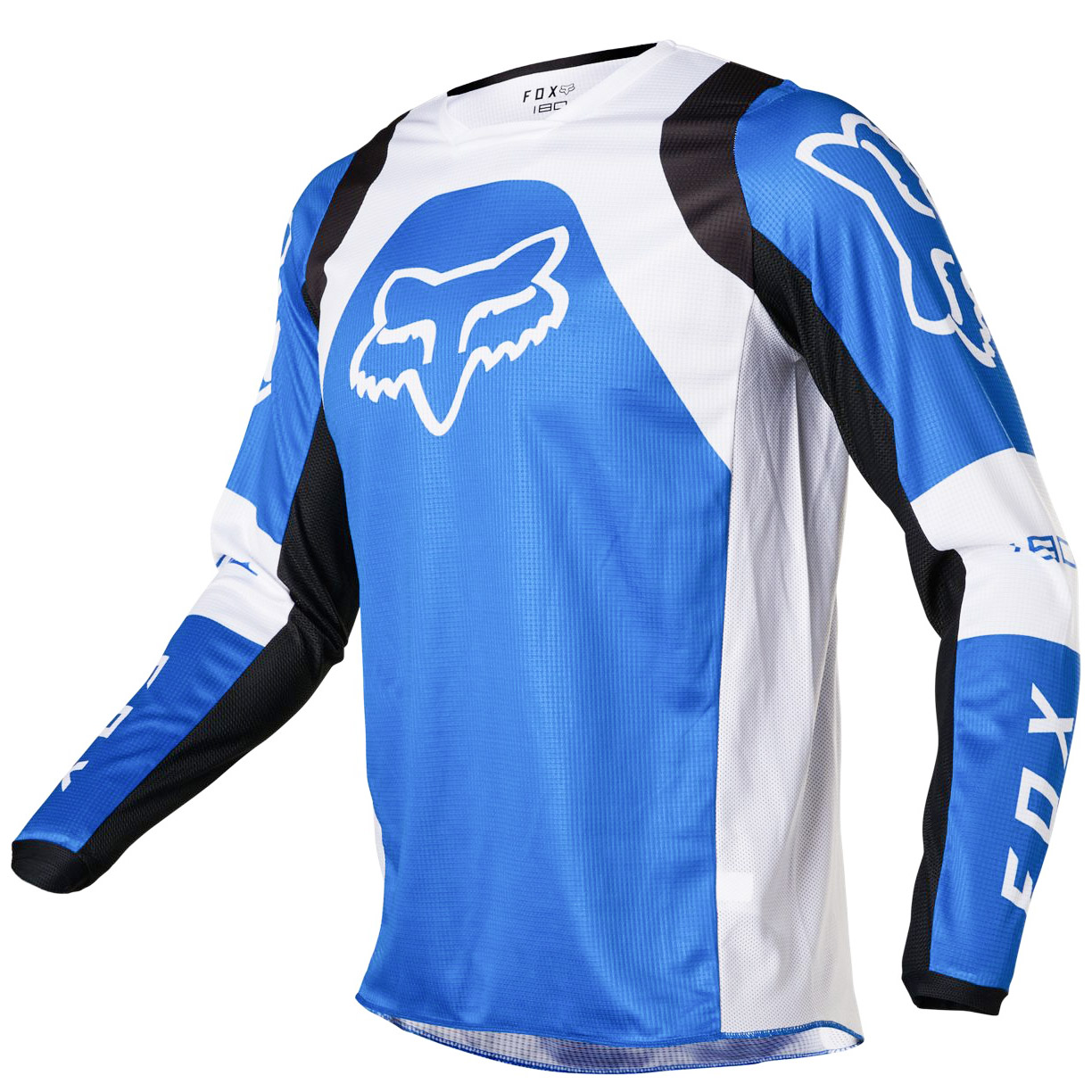 Джерси/футболка для мотокросса (детская) FOX №3 / Blue/White (рост 130 см)
