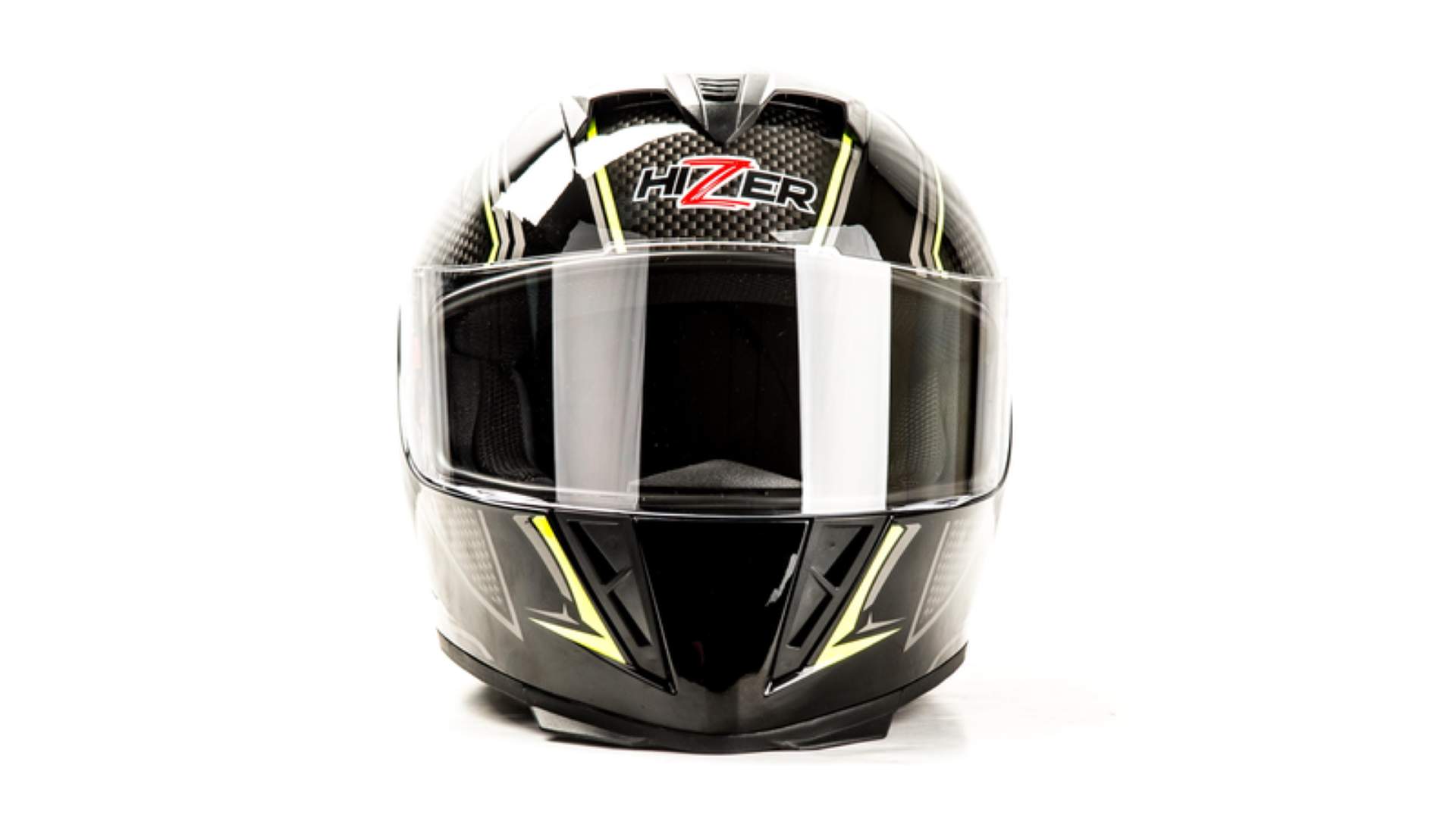 Шлем мото интеграл HIZER J5311 №1 (XL)  black/lemon