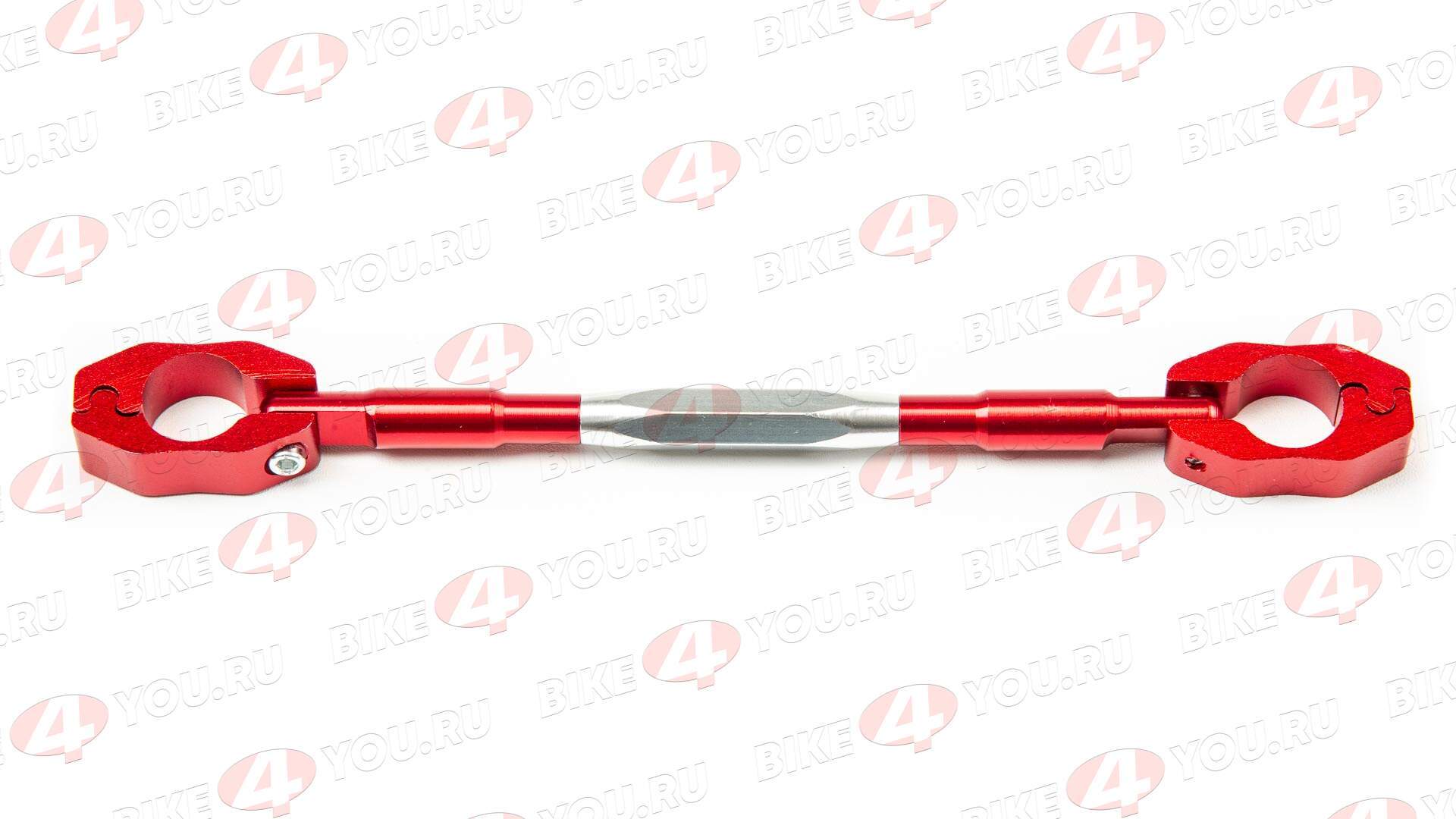 Растяжка руля (D=22мм) HX-135 CNC красная