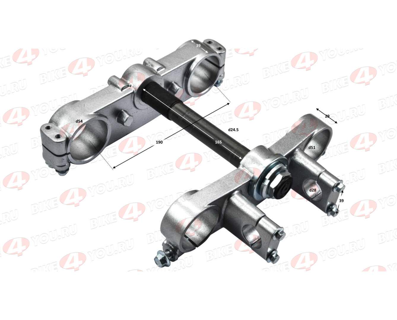 Траверса в сборе XR250 LITE 51/54 (190 мм)