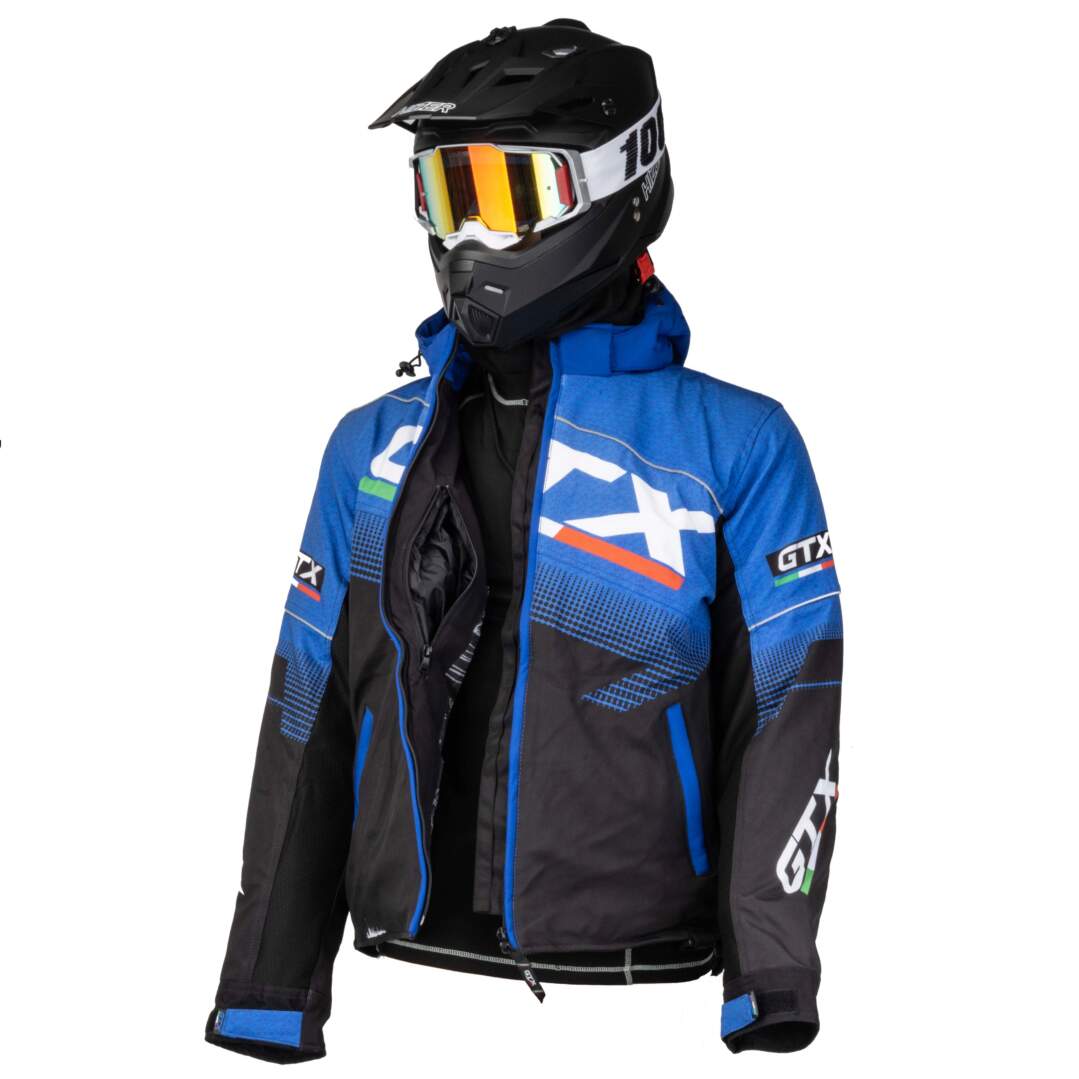 Куртка для снегохода GTX №1 black-blue (текстиль) (XXL)
