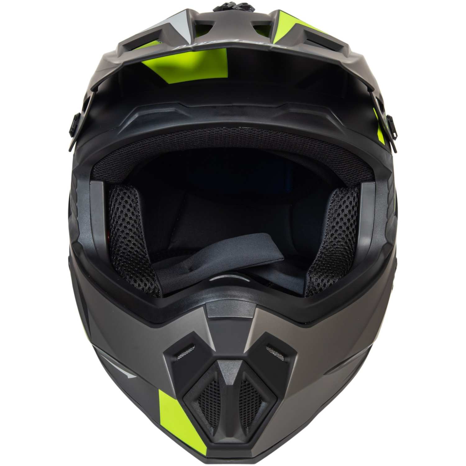 Шлем мото кроссовый HIZER J6801 №1 (L) gray/lemon