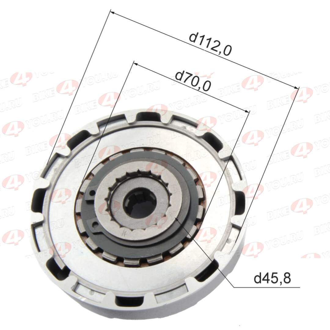 Барабан сцепления в сборе 152FMH 125см3 (механика) X-TECH