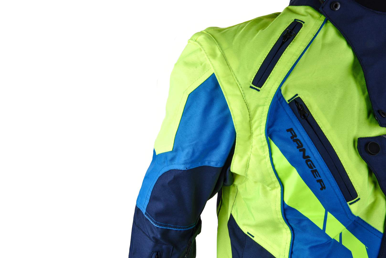 Куртка мото UFO №9 lemon-green (текстиль) (M)