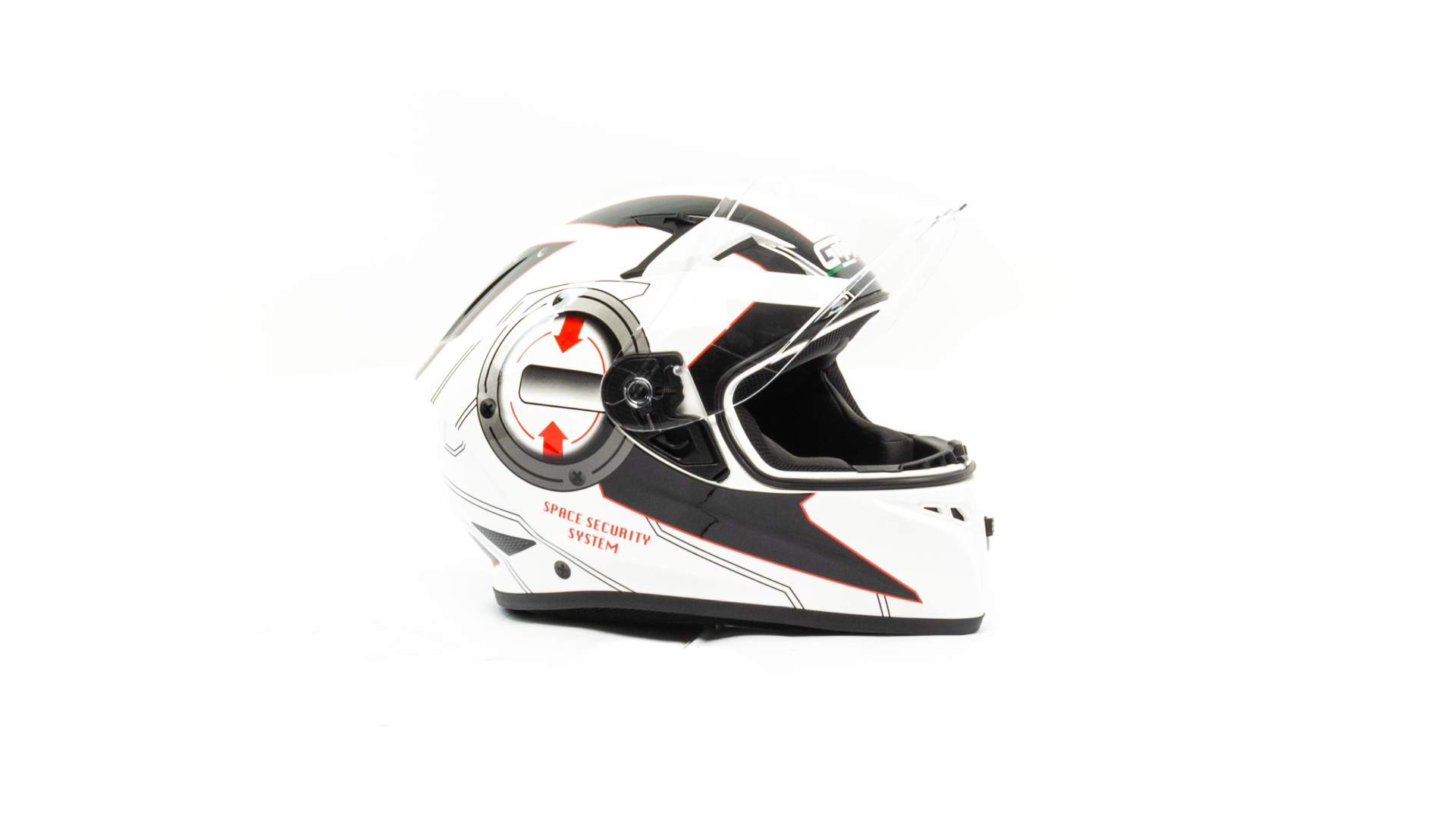 Шлем мото интеграл GTX 578 №4 (XL) WHITE/BLACK/RED