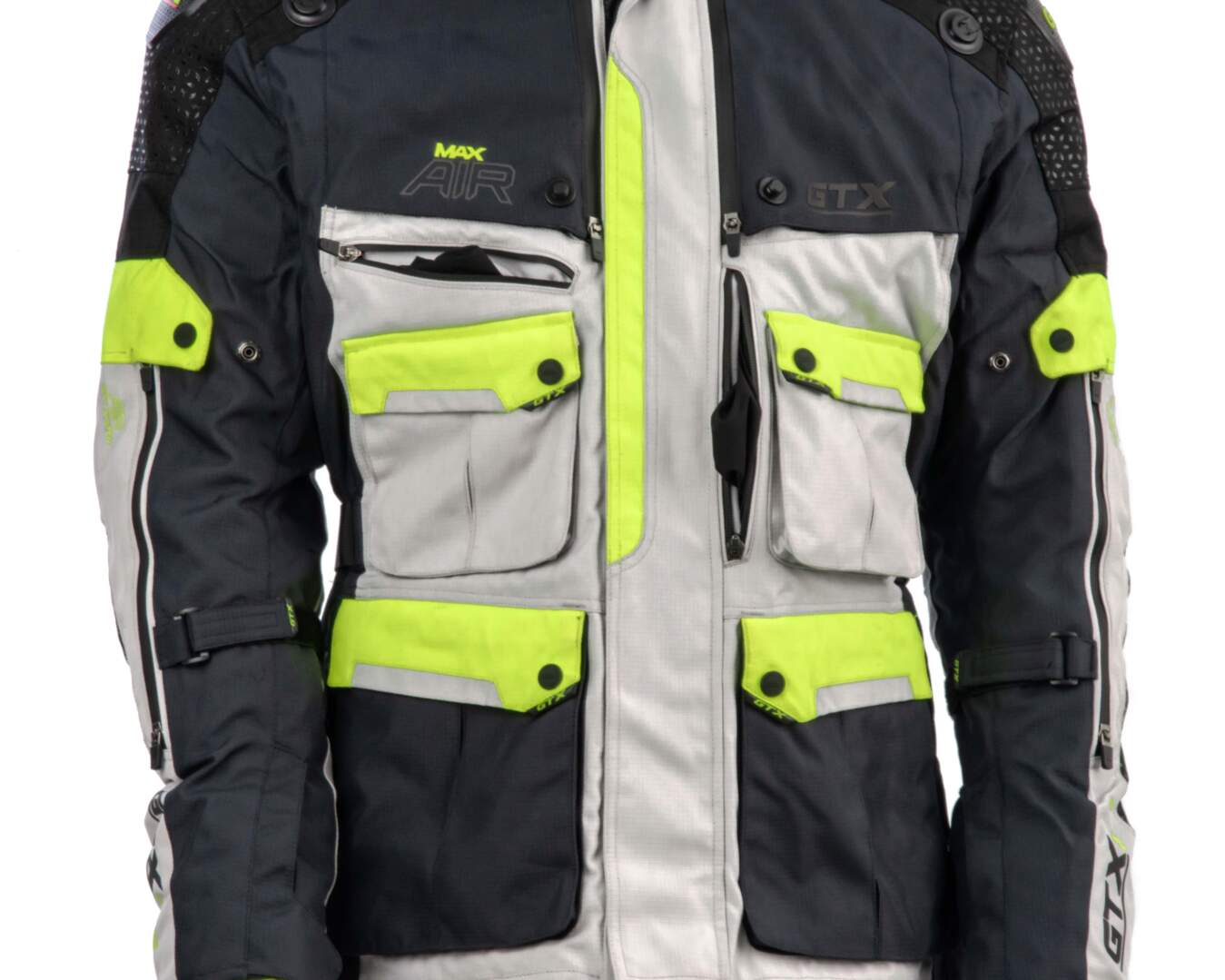 Куртка мотоциклетная (текстиль) GTX EJ-2402 BLACK/LIGHT GREY/NAVY (XXL)