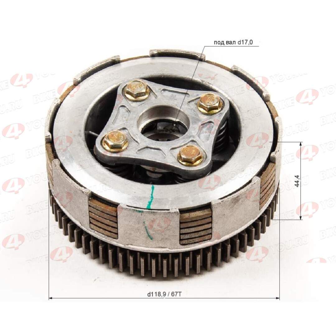 Барабан сцепления в сборе YX150/160 (W150-2/W150-5/W160-2) 150см3 160см3