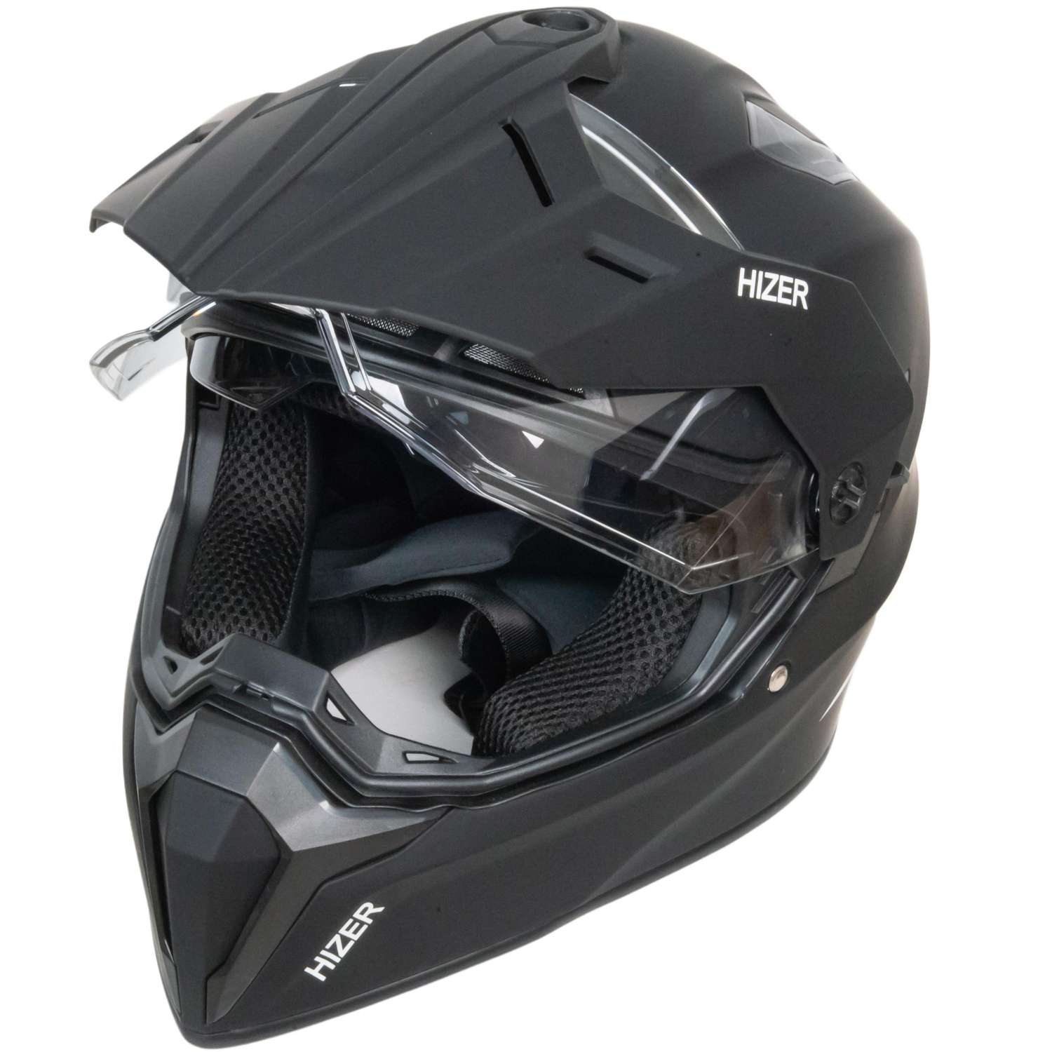 Шлем мото мотард HIZER J6808 №5 (S) matte black