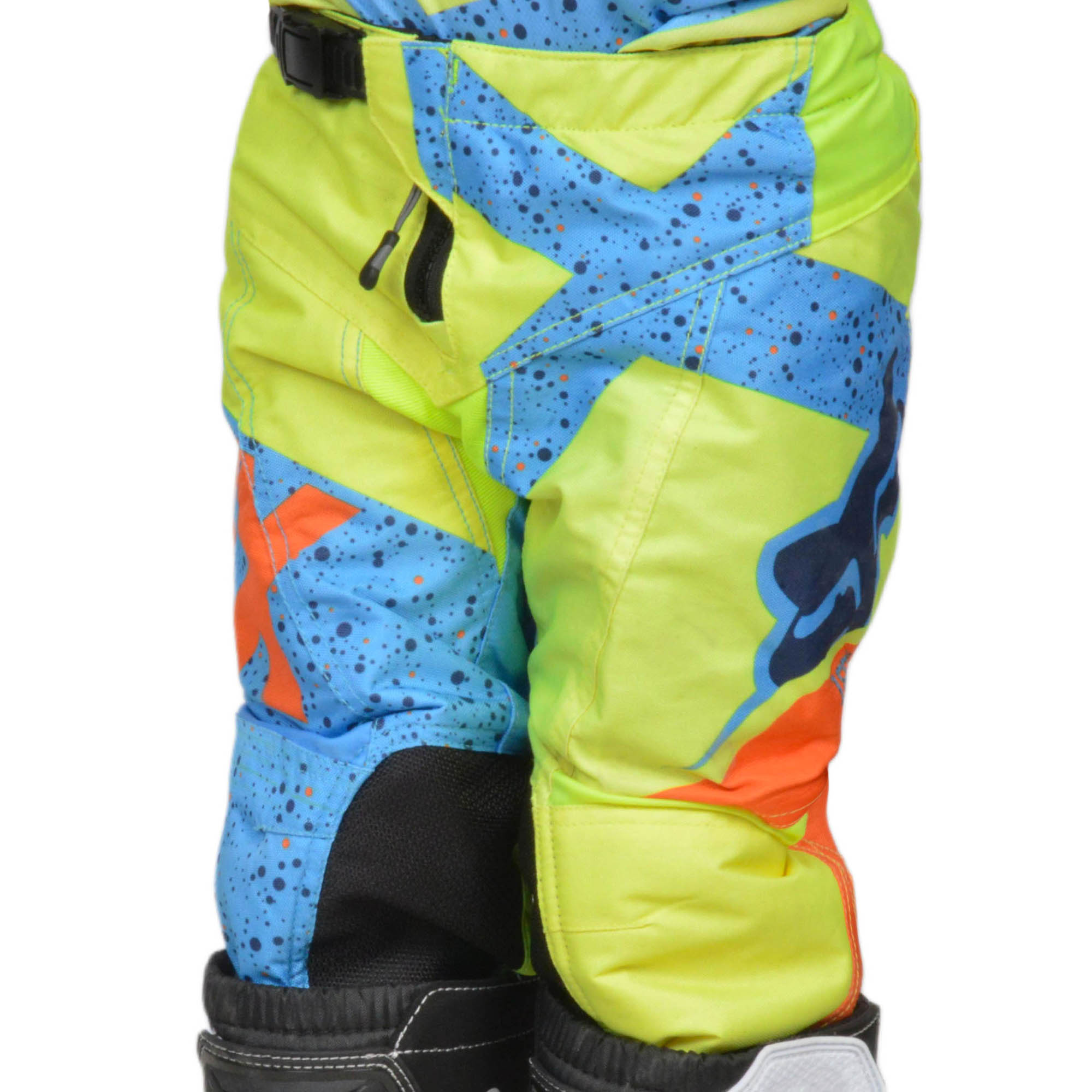 Штаны для мотокросса (детские) FOX №2 / Blue/Neon-Green (рост 140-145 см)