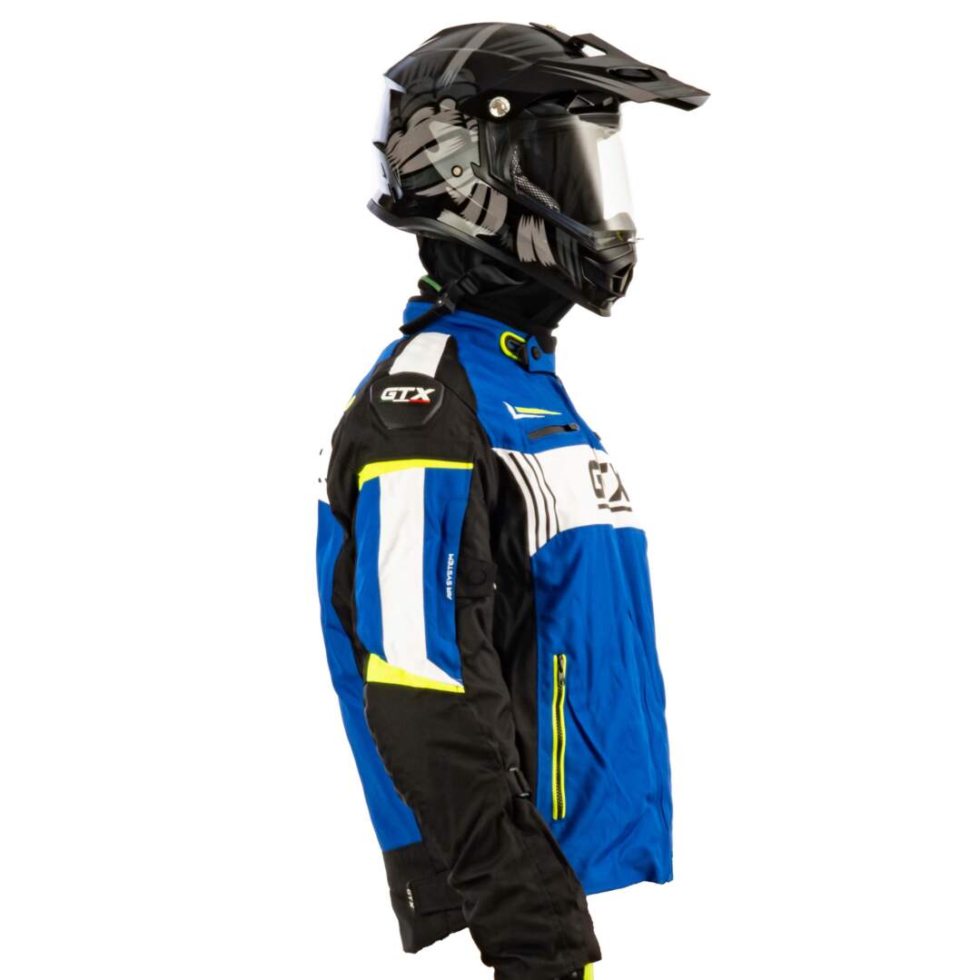 Куртка мотоциклетная (текстиль) GTX EJ-2412 BLACK/LIGHT BLUE (XL)