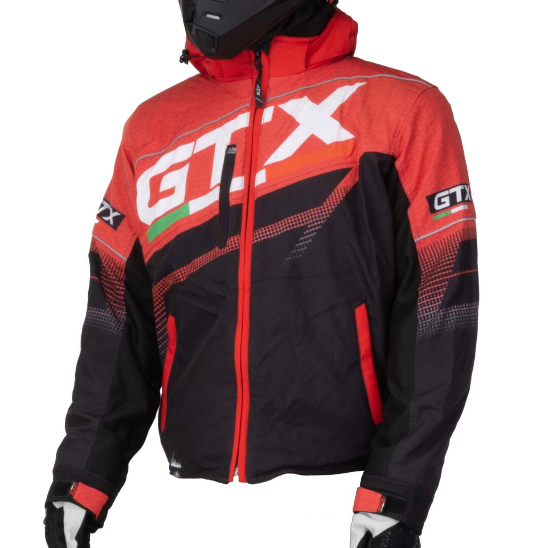 Куртка для снегохода GTX №2 black-red (текстиль) (XXXL)