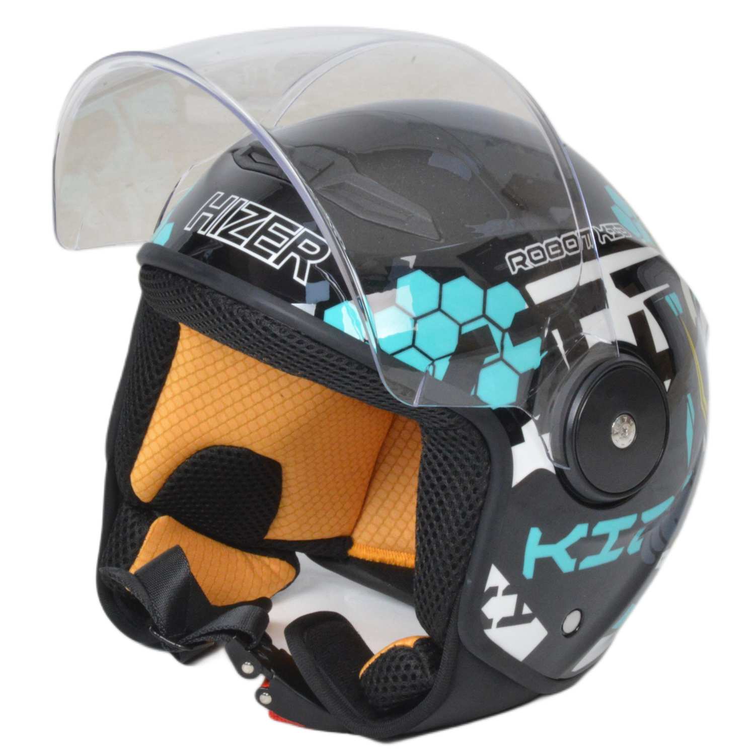 Шлем мото открытый HIZER J511 №2 blue/black (L) детский