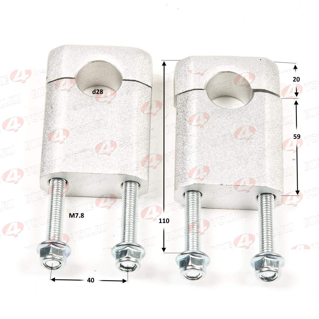 Крепление руля (компл.) KAYO Т2 (D28)