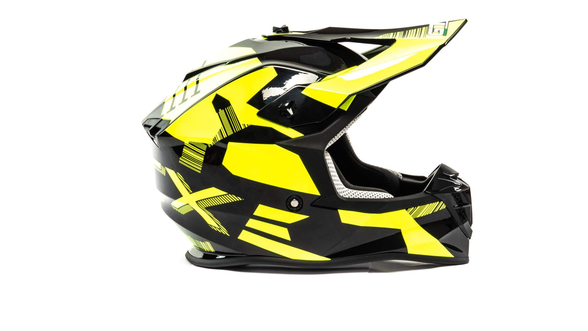 Шлем мото кроссовый GTX 633 №6 (L) BLACK/FLUO YELLOW