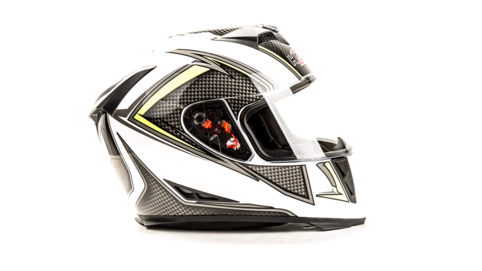 Шлем мото интеграл HIZER J5311 №2 (L)  white/lemon