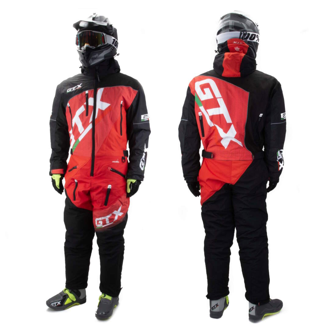 Комбинезон для снегохода GTX №2 black-red (текстиль) (XXL)