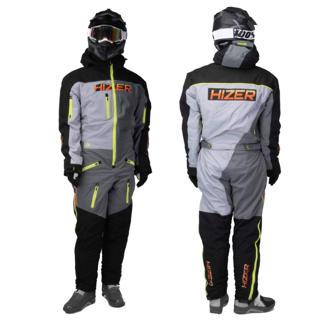 Комбинезон для снегохода HIZER №3 black-gray (текстиль) (L)