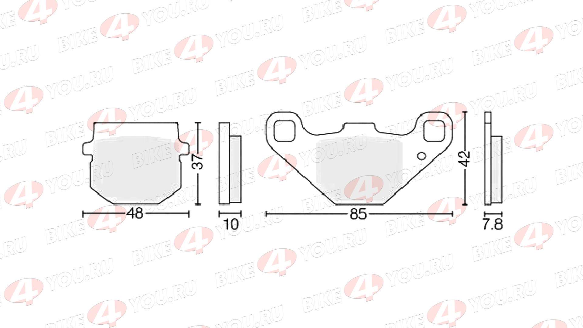 Колодки тормозные дисковые №11 X-TECH (less-metallic) медь
