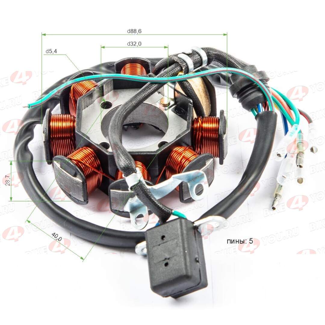 Статор генератора 161FMJ (CG/CB)  150см3 ZS X-TECH