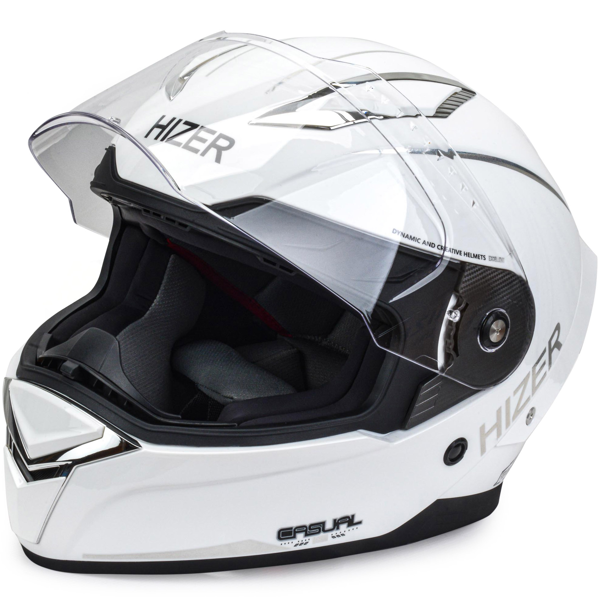 Шлем мото интеграл HIZER 550 №4 (M) white