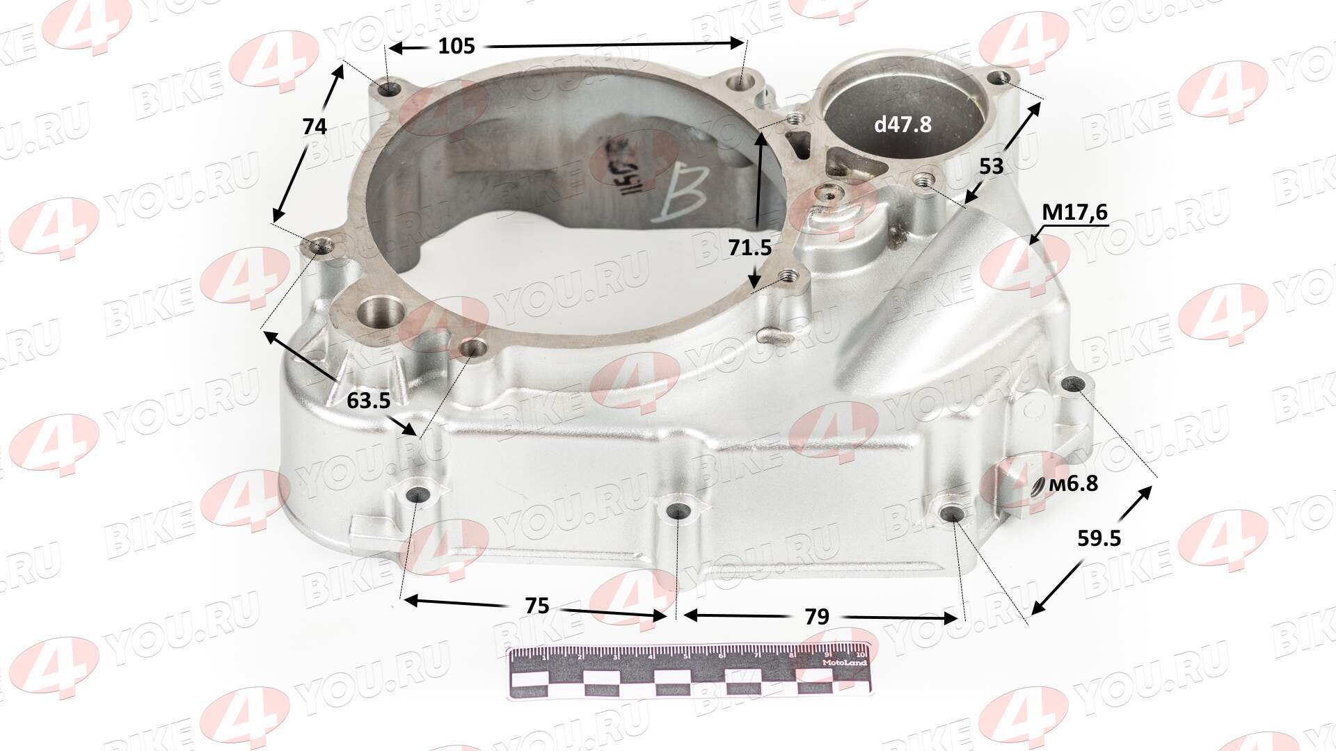 Крышка картера правая W150-G 155см3  ZS
