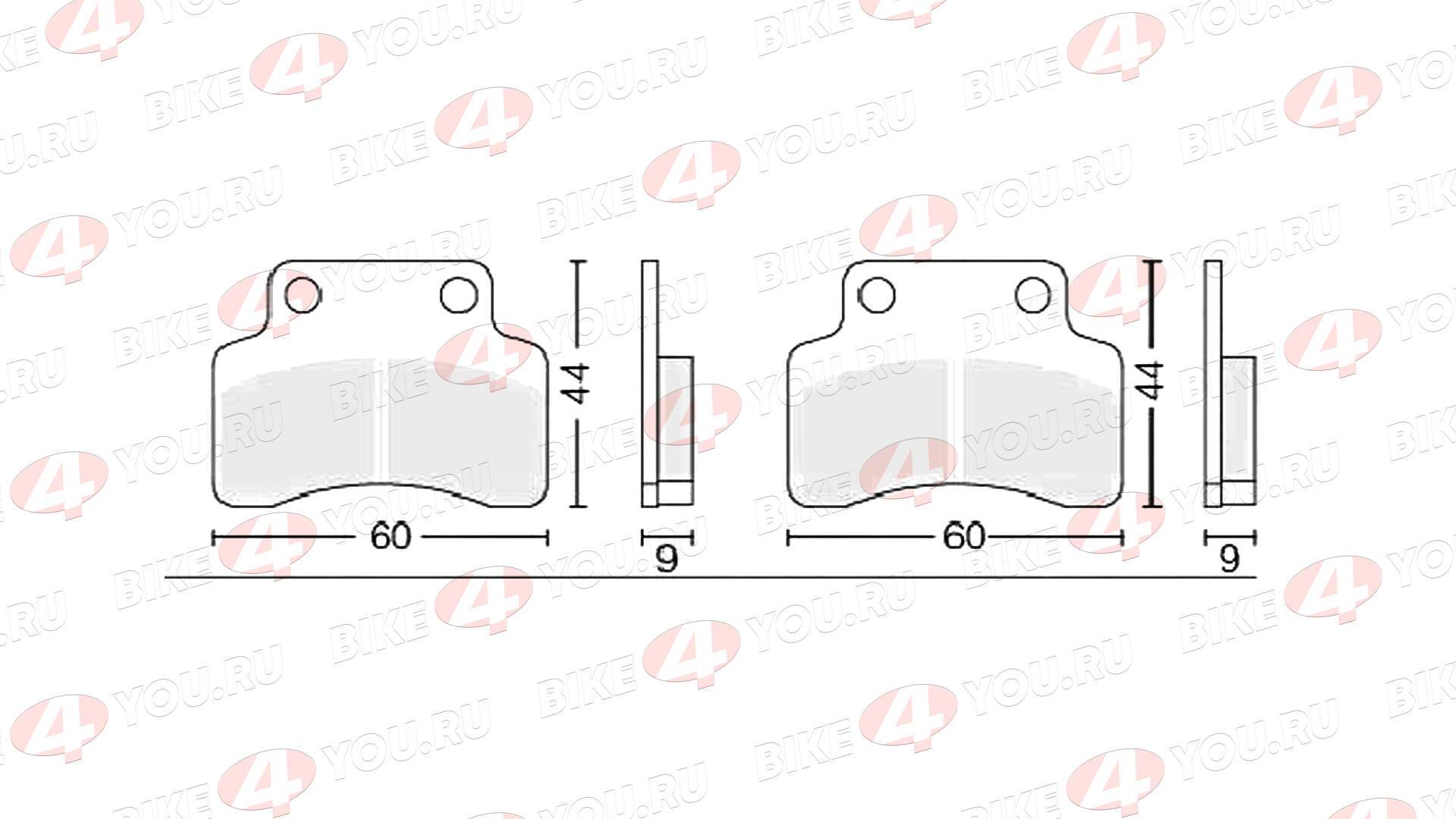 Колодки тормозные дисковые  №8 X-TECH (less-metallic) медь