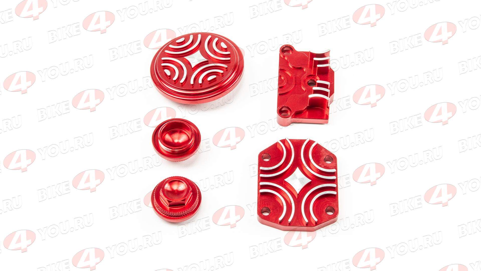 Крышки головки YX125см3 (компл.) CNC красные