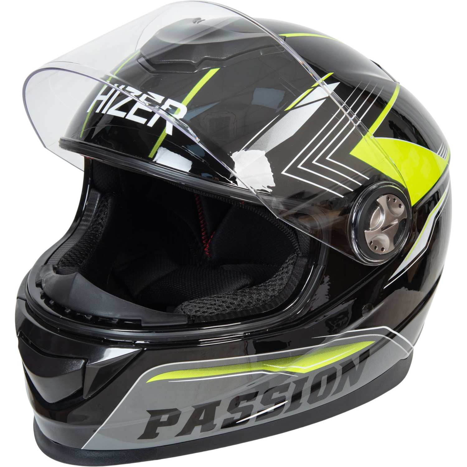 Шлем мото интеграл HIZER B565 №3 (M)  black/yellow