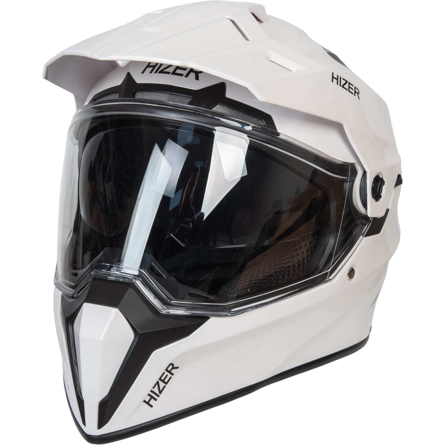 Шлем мото мотард HIZER J6808 №3 (XXL) white (2 визора)