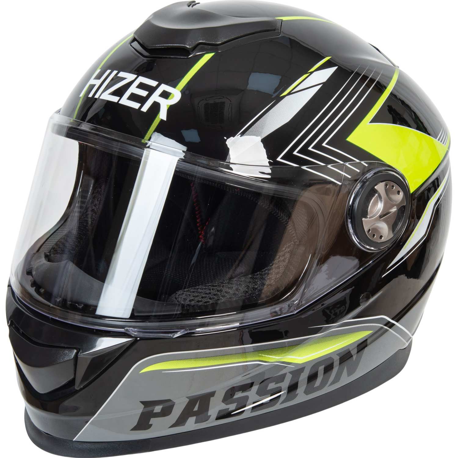 Шлем мото интеграл HIZER B565 №3 (M)  black/yellow