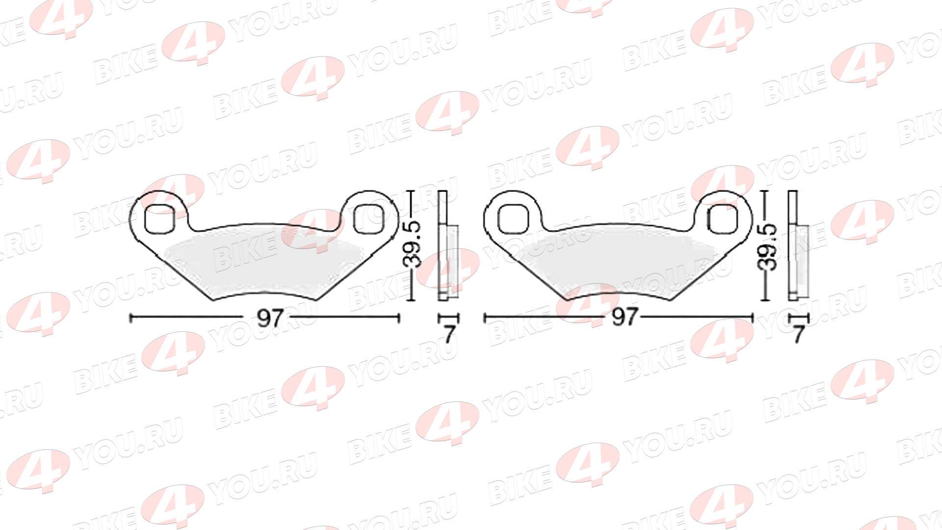 Колодки тормозные дисковые №15 X-TECH (less-metallic) медь