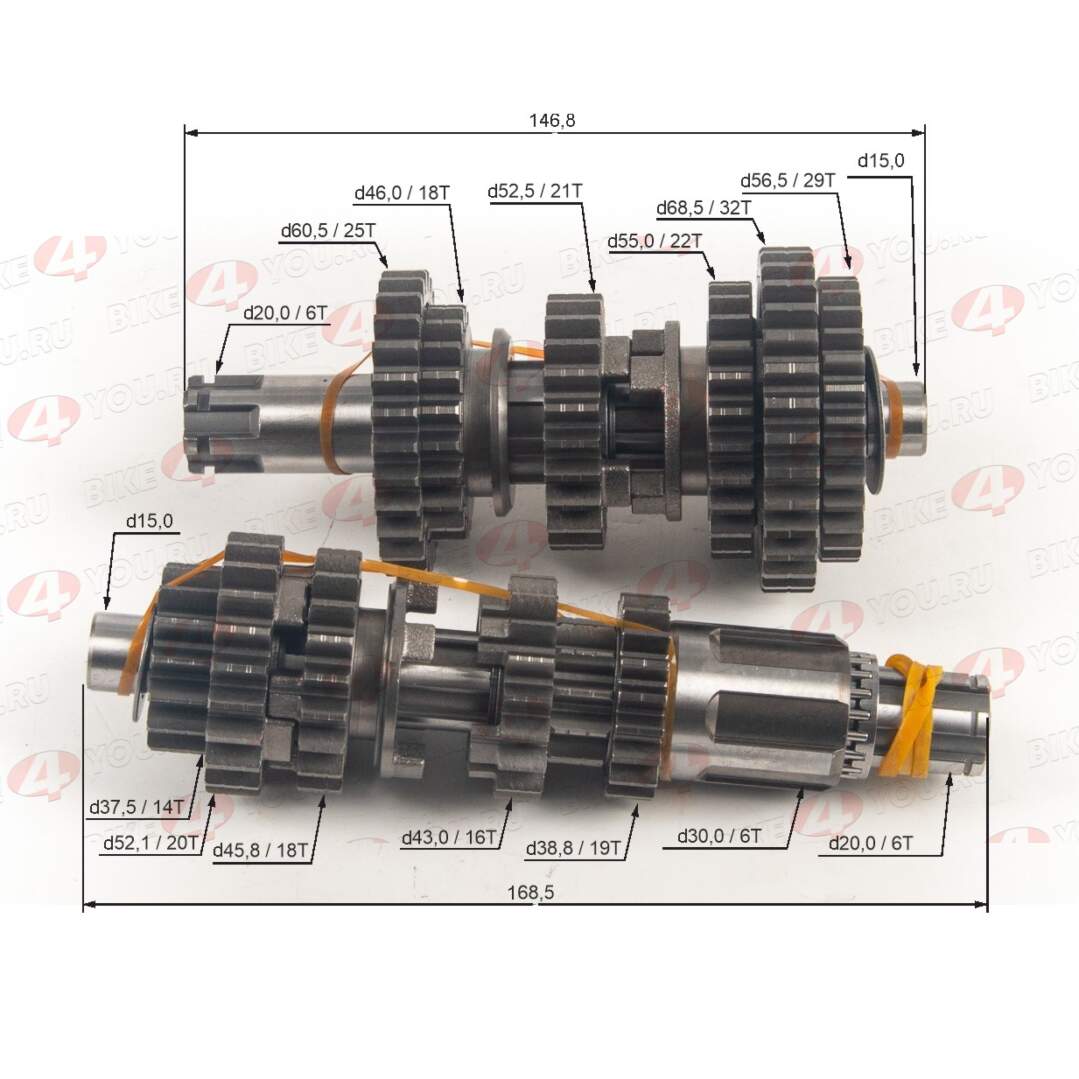 КПП в сборе 172FMM-3A (CB250-F) 175FMM (CB300-F)