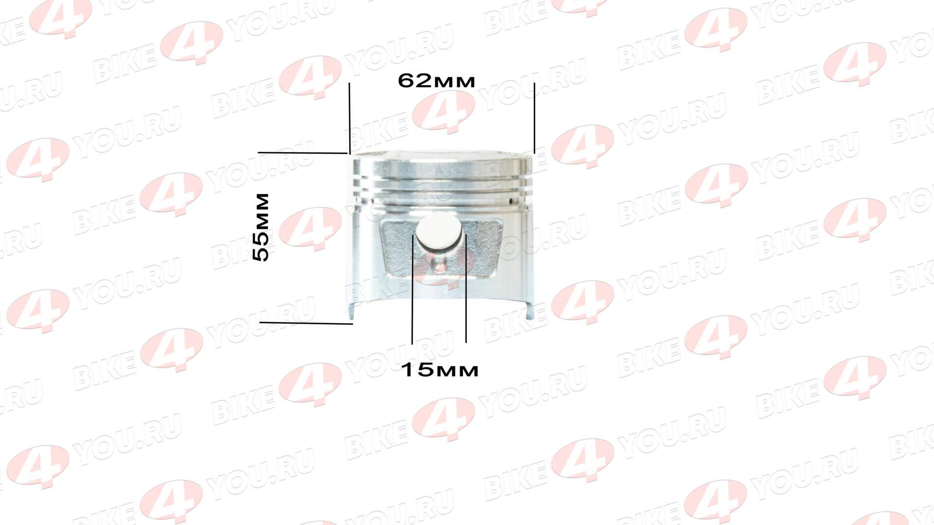Поршень в сборе 162FMJ (CG150D) 162FMJ-B (CG150D-B) 62х55х15 d=62mm 