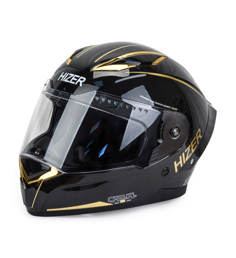 Шлем мото интеграл HIZER 550 №4 (L) black