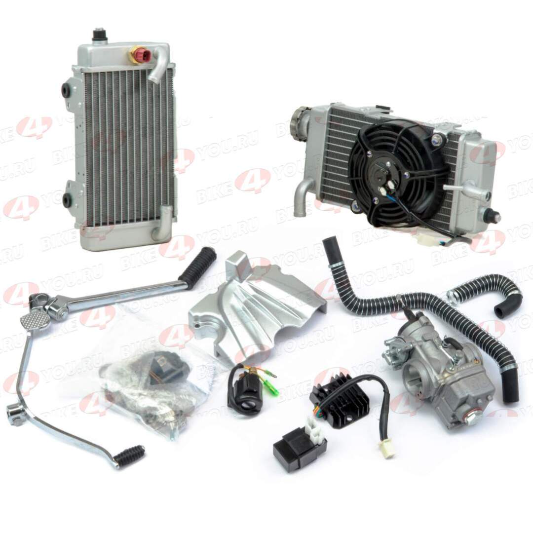 Двигатель 250см3 170MM-2 CB250 (70x65) Zongshen 4 клапана/водянка, полный комплект+радиаторы