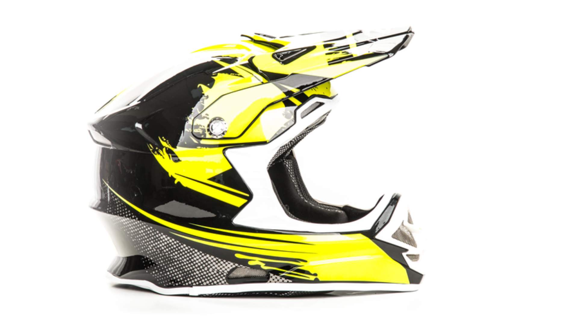 Шлем мото кроссовый HIZER B6195 №2 (M) black/yellow