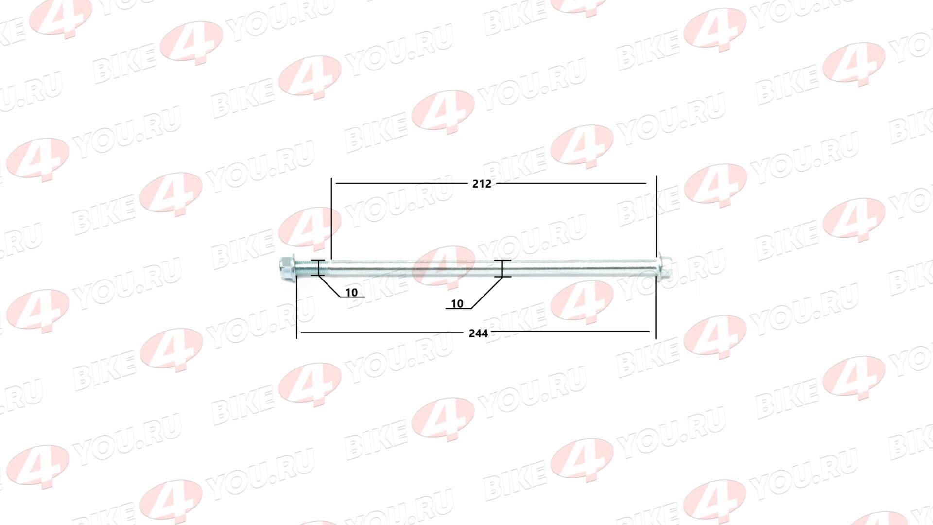 Ось маятника M10x1,25x245mm TTR125