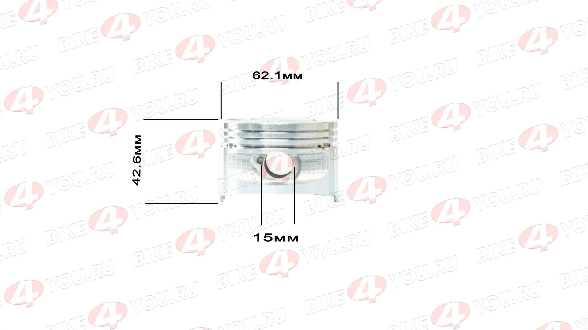 Поршень в сборе W190 190см3 D=62 ZS 62х42,5х15