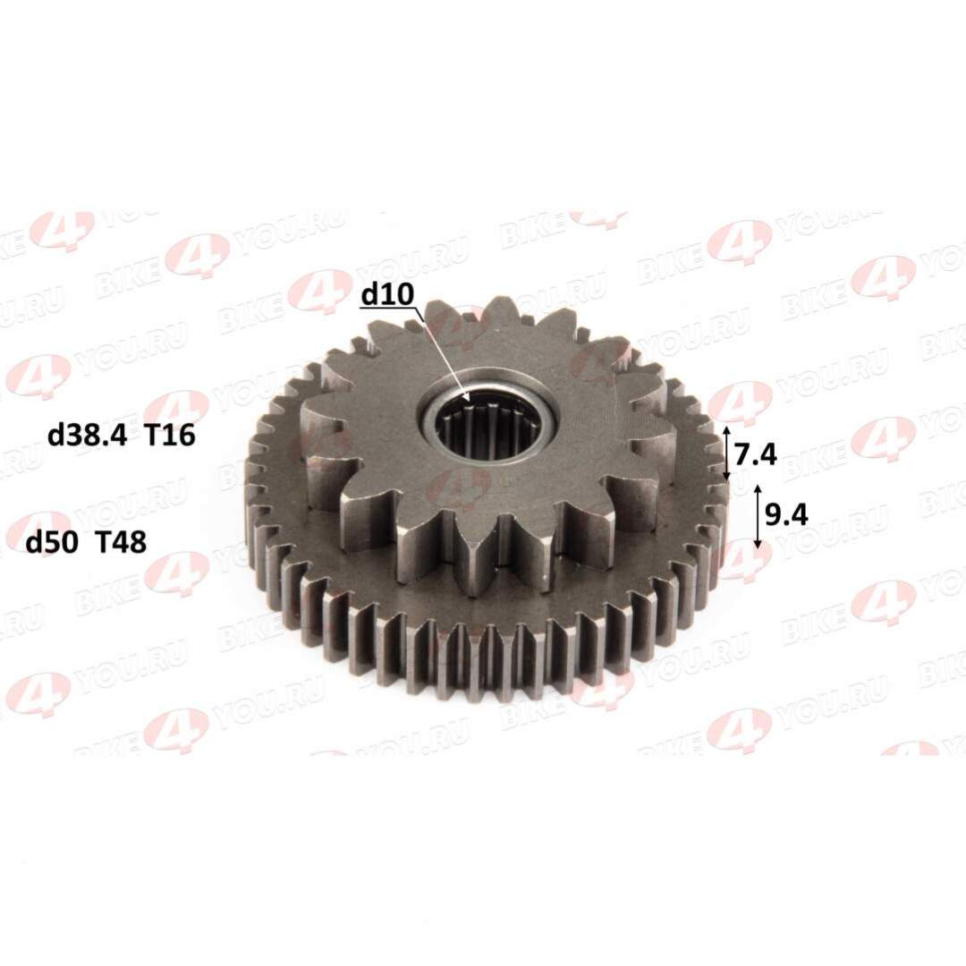 Шестерня большая двойная редуктора стартера 166MM M7 2str 250см3 LONCIN