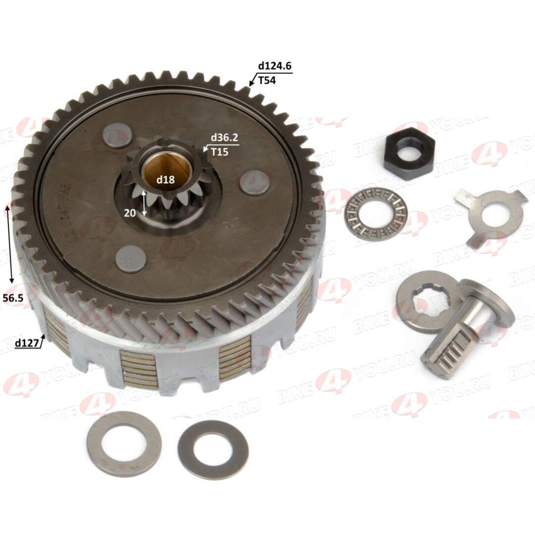 Барабан сцепления в сборе 166MM M7 2str 250см3 LONCIN