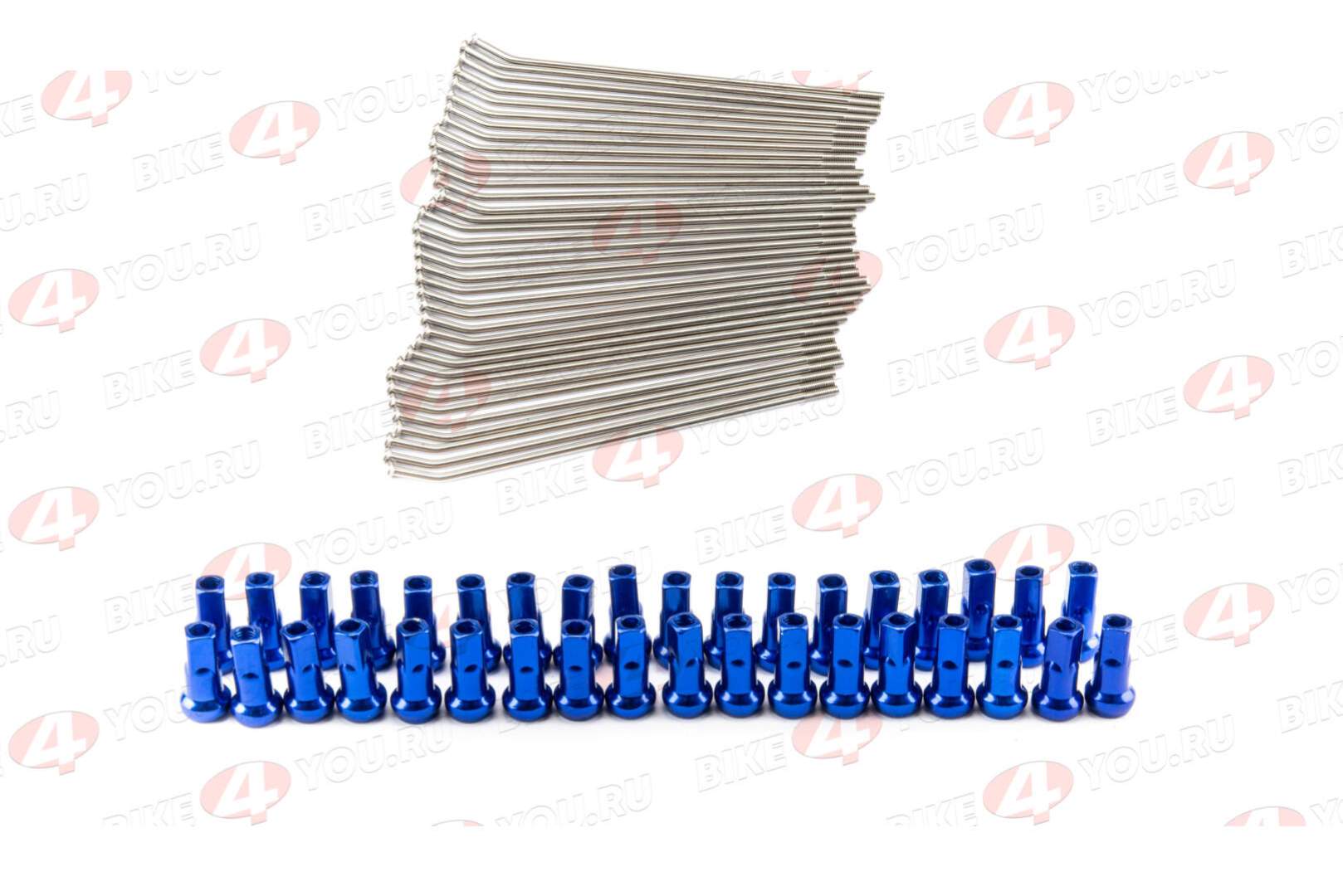 Спицы + ниппель 21" (компл.=36шт) синие