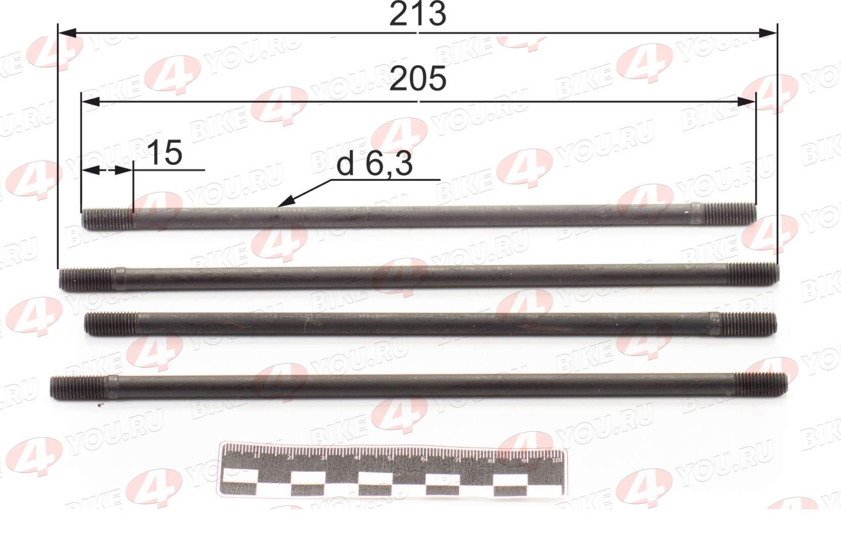 Шпильки цилиндра YX140 (W063) (компл.=4шт) 