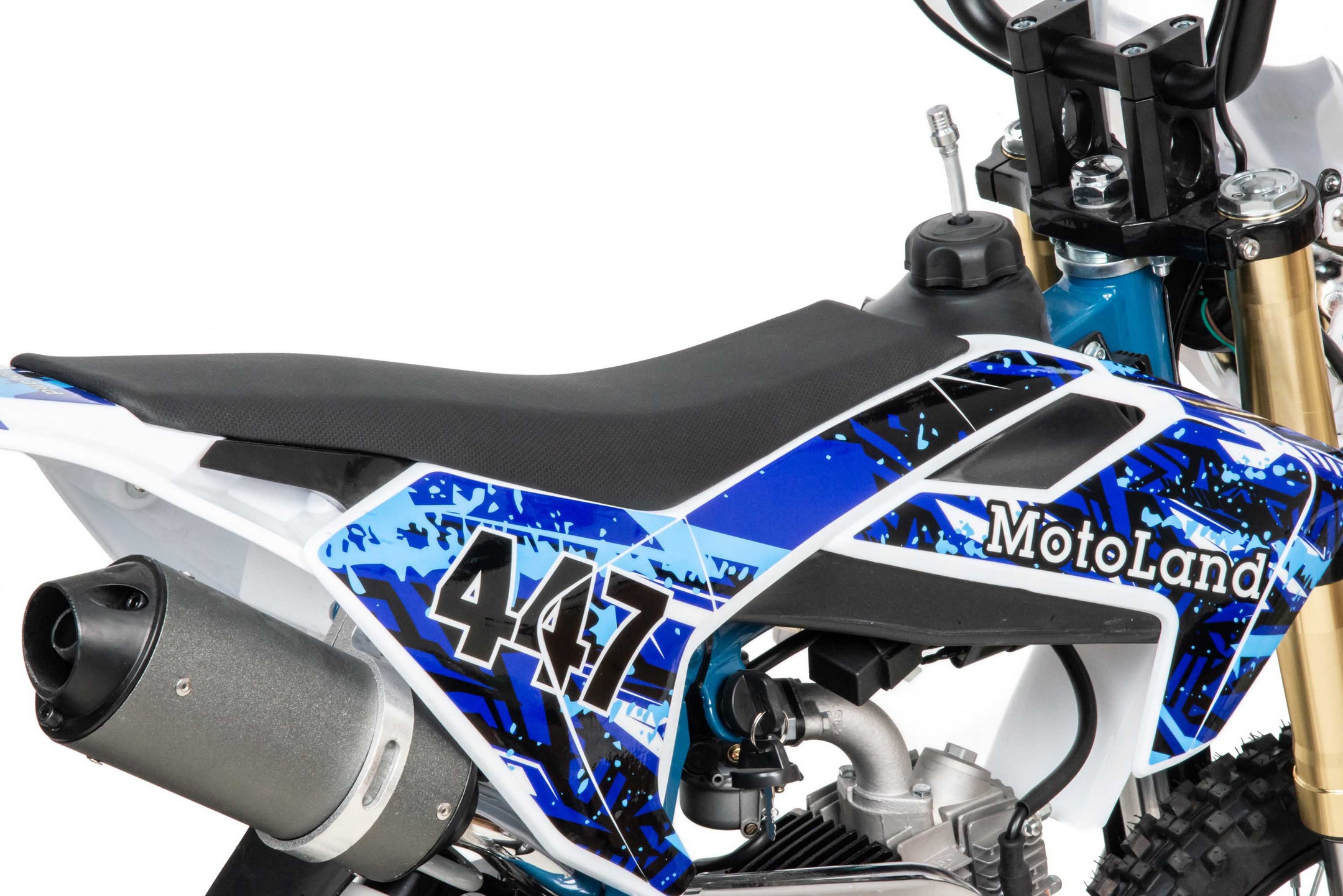 Питбайк  Motoland TCX125 E 14/12 + фара синий