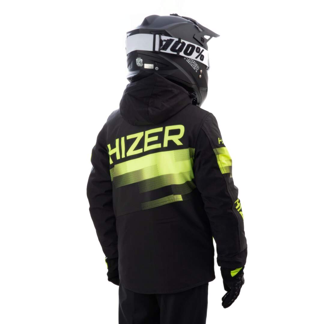 Куртка для снегохода (детская) HIZER №4 black-yellow (текстиль) (10Y)