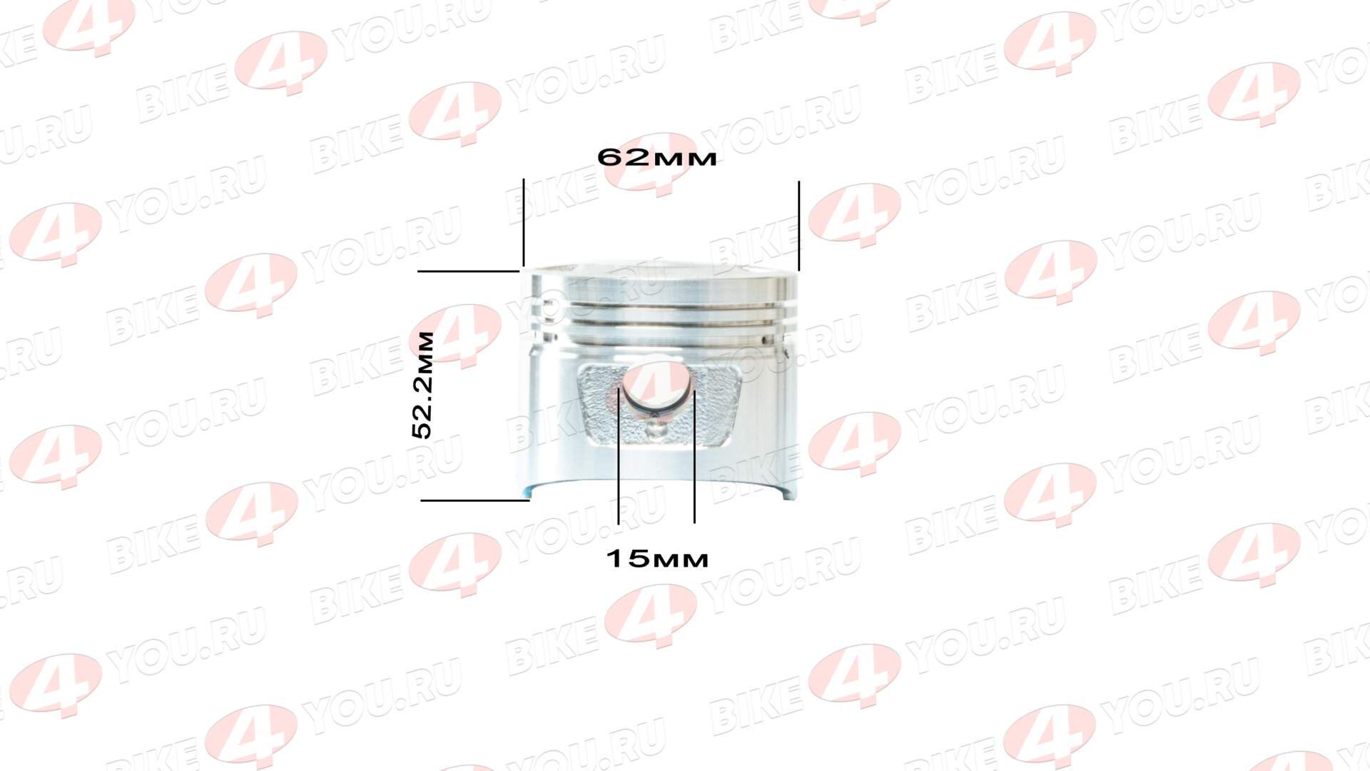 Поршень в сборе 162FMJ150 (CG150D) 150см3 62х52,2х15 d=62mm ZS X-TECH  