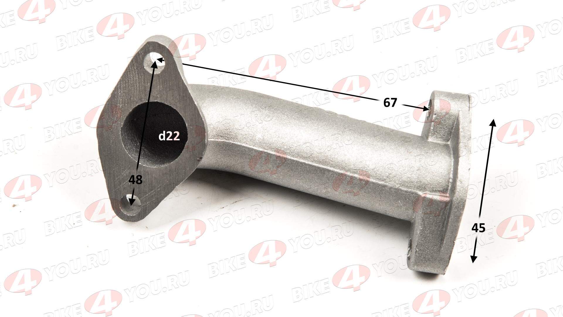 Патрубок впускной 152FMI 125см3 (короткий)