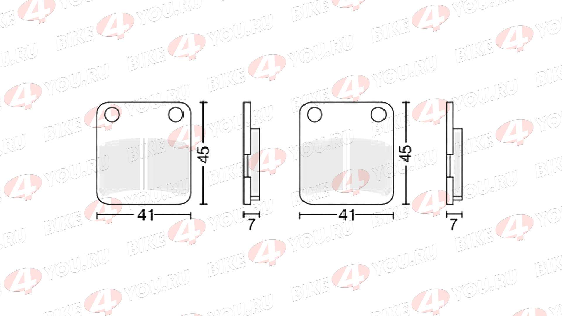 Колодки тормозные дисковые  №3 X-TECH (less-metallic) медь