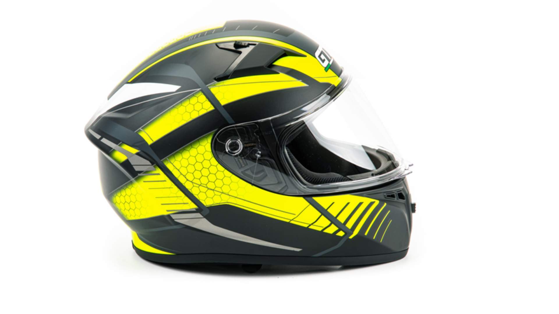 Шлем мото интеграл GTX 578 №1 (M) BLACK/YELLOW GREY